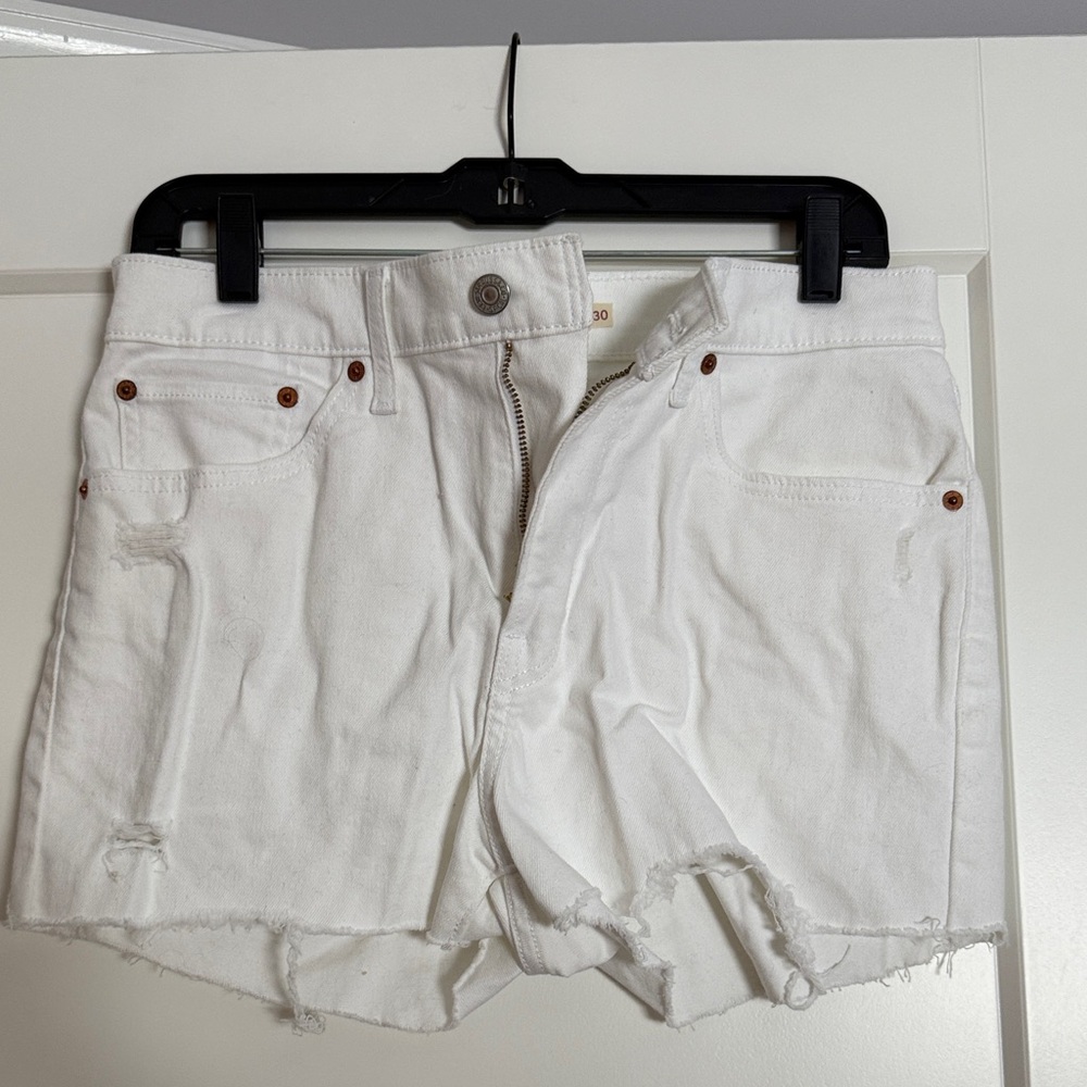 Levi's White Jean Shorts for Women